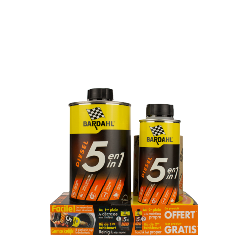 Bardahl Décrassant Moteur 5 En 1 Diesel (9574) 1L + 300ML GRATUITS PROMOBOX