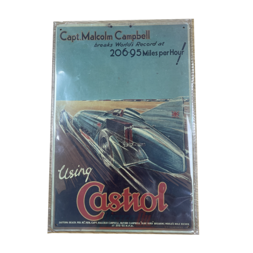 Castrol Plaque Émaillée Capt. Malcolm Campbell